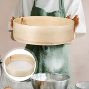 Wooden Flour Sifter Strainer Fine Mesh Colander for Baking & Straining