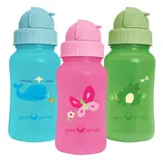 Green Sprouts - Silicone Straw Bottle - 10oz - Supports Healthy Oral Development & Spill-Free Sipping