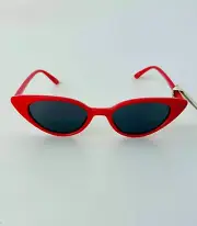 Beach Blast 100% UVA/UVB Protection, Red Cat Eye Sunglasses For Girls Teens, New