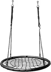 40" 100cm Tree Swing Spider Web Swing Outdoor Tire Swing – Extra Safe and Durable, Easy Install for Swing Set or Tree(Black)