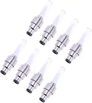 DECOMELODY 8pcs Colorful Wheel Lights for Cars Bikes Motorcycles Tire Valve Cap Led Lights Easy to Install for Night Cycling Outdoor Use