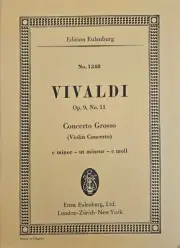 Antonio Vivaldi Concerto Grosso Op. 9, No. 11 violin concerto C minor - Score