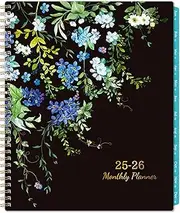 2025-2026 Monthly Planner - 9'' x 11'', Large 18 Monthly Calendar/Planner 2025-2026, JUL. 2025 - DEC. 2026, Calendar with Twin-wire Binding, Note Pages, Tabs, Inner Pocket, Thick Paper