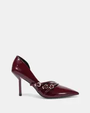 Shelly Shen Moko/Wine Patent Womens Heels 05