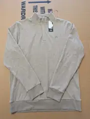 NWT MEN'S TRAVIS MATHEW CLOUD 1/4 ZIP PULLOVER, SIZE: M, COLOR: PORTABELLA (M23)