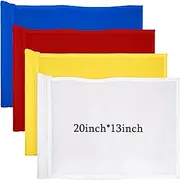 Mixweer 4 Pcs Solid Golf Flag with Tube Inserted Putting Green Flags 420d Nylon Portable Golf Pin Flags for Backyard Indoor Outdoor Yard Garden Practice, 20 x 13 Inches (Multi Colors)
