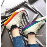 在飛比找蝦皮購物優惠-正品 adidas 休閒鞋 Nizza Pride 米白 彩