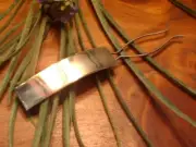 Square Sterling Silver Modernist Hair Clip Comb