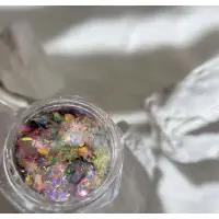 在飛比找蝦皮購物優惠-美甲歐泊粉點綴diy素材  雲錦絲絨粉幻彩亮粉冰片