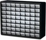 Akro-Mils 10164 64 Drawer Plastic Parts Storage Hardware and Craft Cabinet, 20" x 15.75", Black
