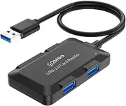5 in 1 USB SD/TF Card Reader, USB Hub with 3 USB-A Ports(Black)