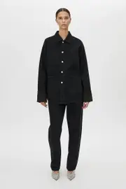 Sadie Oversized Denim Jacket in Inky Black - CAMILLA AND MARC® C&M