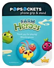 PopSockets PopGrip Grip Stand Swappable Top for Smart Phones Tablets Farm Heroes