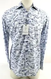 Robert Graham Benson Mines NWT $228 Men's Long Sleeve Dress Shirt Size S White