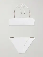 [Gucci] Gucci - Sparkling Chain-trimmed Bikini - White - L L White