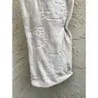 Hello Kitty Embossed Plush Throw Blanket 50x70 Soft Champagne