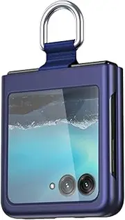 [YBROY] Case for Motorola Razr 40 Ultra, Elastic Shock Absorption, Lightweight, with Ring, Anti-Scratch, Bumper Hardcase Cover for Motorola Razr 40 Ultra.(Blue)