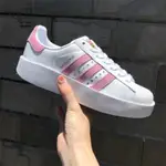 ADIDAS ORIGINALS SUPERSTAR BOLD 粉紅白金標 厚底 BY9076女鞋 范冰冰 增高 球鞋