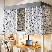 HYJHHY Cartoon Printing Bunk Bed Tent with Rope Closure Blackout Bunk Bed Curtains Universal Dustproof Home Travelling Loft Bed Curtains(Curtain*3+top,1.15M_Rabbit E)