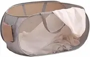 Clothes Basket Folding Storage Basket Laundry Basket with Polyester Cloth, Portable Container Storage Basket for Clothes Bedroom and Storage for Dorm Family
