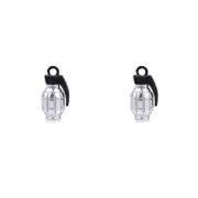 Trik Topz Valve Caps Grenade Chrome SV Intended For Use With Schrader Valves