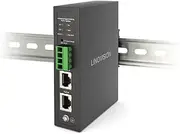 LINOVISION Industrial Gigabit 90W POE++ Splitter with IEEE802.3bt PoE and DC 5/9/12/24V Output, Din Rail Mounting, IEEE802.3bt PoE to PoE and DC Power Supply for PTZ Cameras, Access Control Systems