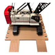 Diecast Crawler Crane Timber Mats 1/50 Scale Set of 8 with 4 ramps.