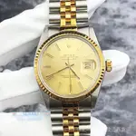 勞力士 ROLEX 日誌型系列16233間金刻度鑽日期顯示自動機械男表 潮流 時尚 休閒 商務 經典 手腕錶腕錶