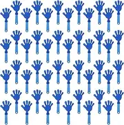 ZCYSRLQIN 100 Pcs Royal blue Hand Clappers 7.5 Inch Clappers Noisemakers Noise Makers Party Favors Plastic Party Clapper for Sporting Events Cheers Ball Dance Basketball Football Noisemakers （Royal blue）