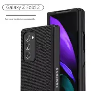 For Samsung Galaxy Z Fold 2 5G Luxury Carbon Fiber Folding Leather Cover Case