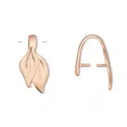 1 Copper Plated Brass 18x10mm Ice Pick Double Leaf Bail with 10mm Grip *