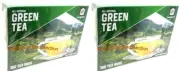 LOT 2 x All Natural Green Tea Bag w/Tag & String 100 Tea Bags/Box ~ Total 200