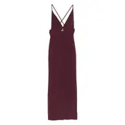 [Solace London] Solace London Cross-back Maxi Dress 6 UK RED