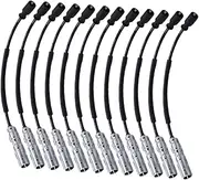 12pcs Spark Plug Wire Ignition Module Coil Ignition Distributor Boot Van Spark Plugs Ratchet Car Ignition Coil Coils Automotive Replacement Ignition Wire Aluminum Alloy Black