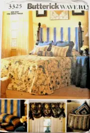 Butterick 3325 Waverly Bedroom Accessories Sewing Pattern Bedspread-Twin to King