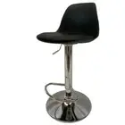 Foret Barstools 2x Bar Stools Padded Gas Lift Swivel Stool Chairs Kitchen PU Blk