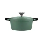 Agile Non-Stick Aluminium 20cm/2.4L Casserolew/ Lid Baking/Cookware Round Sage