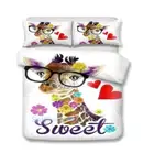 Color Giraffe Single/Double/Queen/King Size Bed Quilt/Doona/Duvet Cover Set