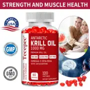 Antarctic Krill Oil ~ 30/60/120 Softgels ~ 1,000mg ~ Sealed ~ Exp.10/2026