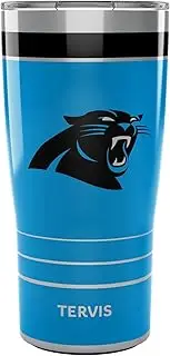 Tervis Traveler NFL Carolina Panthers - MVP Triple Walled Insulated Tumbler Travel Cup Keeps Drinks Cold & Hot, 20oz, Stainless Steel