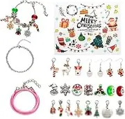 YiyuanHe Christmas Advent Calendar Bracelets 2024 for Girls 24 Days Xmas Countdown Calendar DIY Jewelry Making Kit for Girls Teens Women