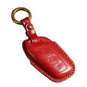 Leather Car Remote Key Fob Cover Case For MG ZS EV 2022 HS MG3 MG5 MG6 MG7 Red
