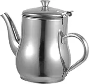 Zerodeko 1Pc Stainless Steel Oil Dispenser with Strainer Capacity Oil Strainer Pot for Easy Pouring Leak Filling and Residue Separation in Cooking