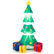 Costway 1.8M Inflatable Christmas Outdoor Decorations Xmas Tree Gifts LED Lights Outdoor Garden Party Home Decor
