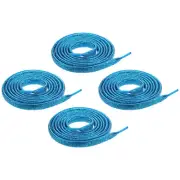 2pair 43" Shiny Flat Shoe Laces Sparkle Metallic Sneakers Shoelaces, Sky Blue