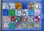 #10 Gems Embellishments Rhinestones Flat Back Many Sizes Colors Scrapbook Crafts