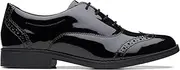 [Clarks] Aubrie Tap Youth Black Patent Leather Girls Brogue School Shoes