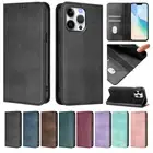 For iPhone 16 15 14 13 12 11 Pro Max XR 8+ Leather Wallet Case Flip Stand Cover