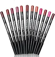 12 Colors Lipliner Pencil Set, Waterproof and Long Lasting, Smooth and Creamy Lip liners for Girls and Woman