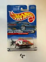 2000 Hot Wheels #9 Seein' 3-D Series 1/4 PROPPER CHOPPER Red w/Black Base